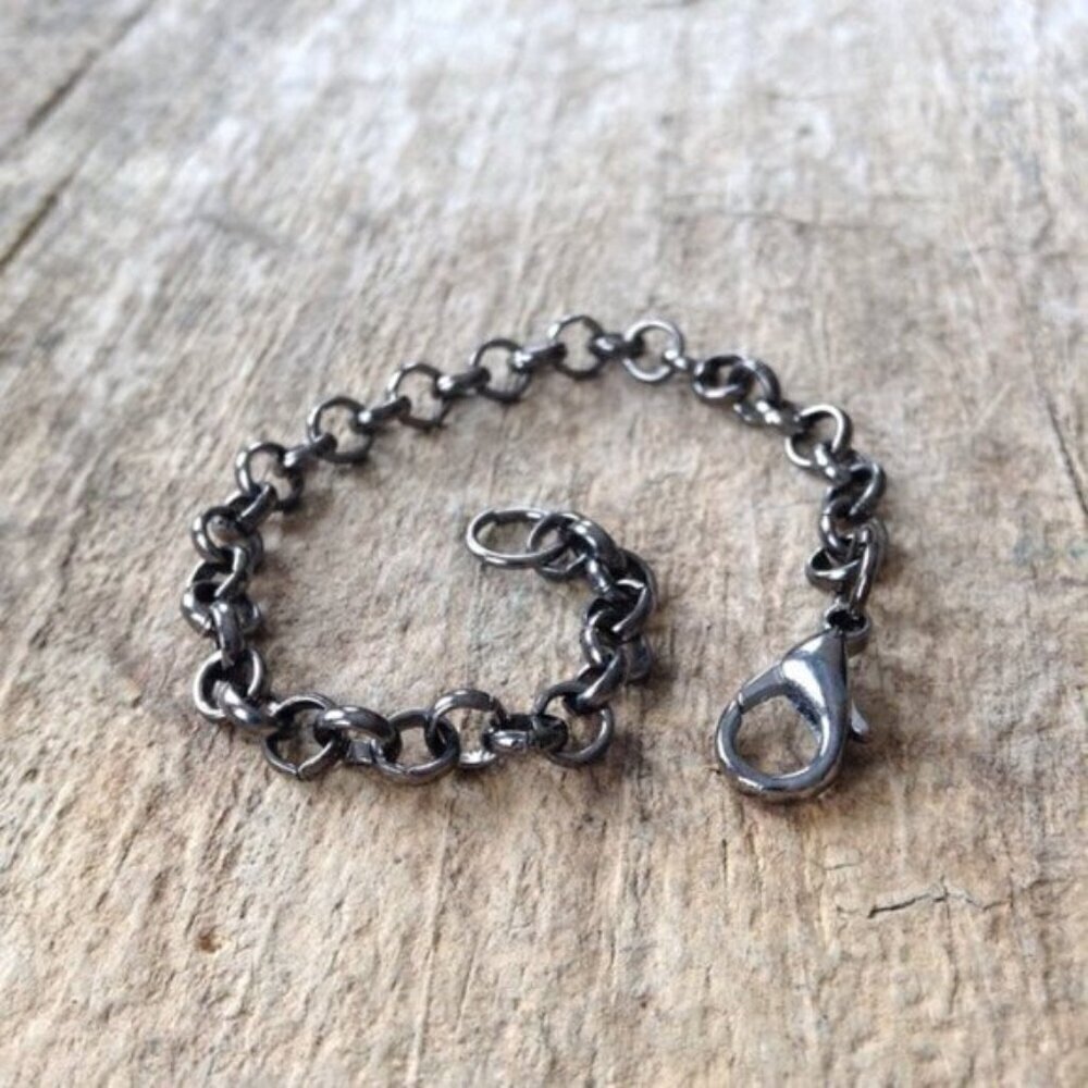 2 INCH Gunmetal Chain Extender, Necklace Chain Extension - 5mm thick